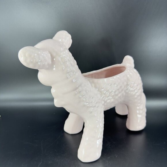 Vintage Haeger Pottery Light Pink Lamb Animal Planter Flower Pot Ceramic Decor - Picture 13 of 16